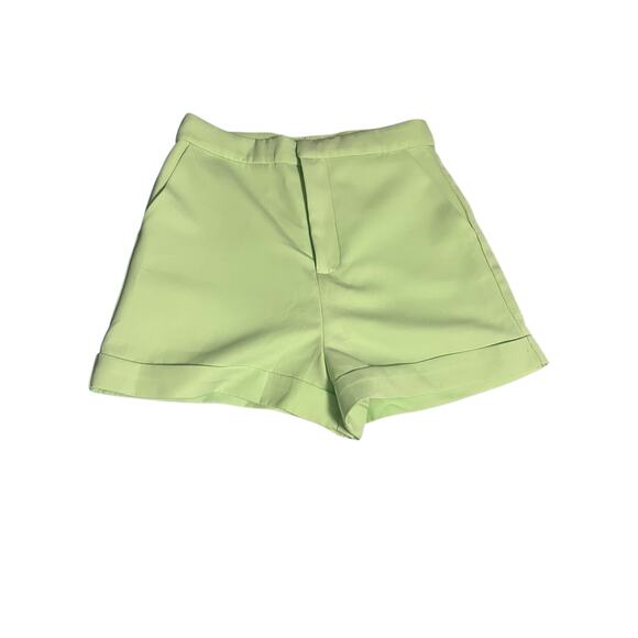 Endless Rose High Waisted Tailored Shorts Womens Size Small Color Pistachio NWT